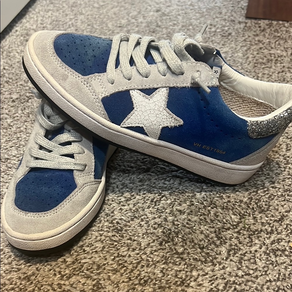 New Vintage Havana Royal Blue and Gray Classic Sneakers